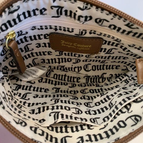 Juicy Couture Pink Bloom in Brown Signature Crossbody w/extra pouch - Picture 9 of 9